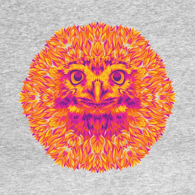 Hot Mandala Owl by polliadesign